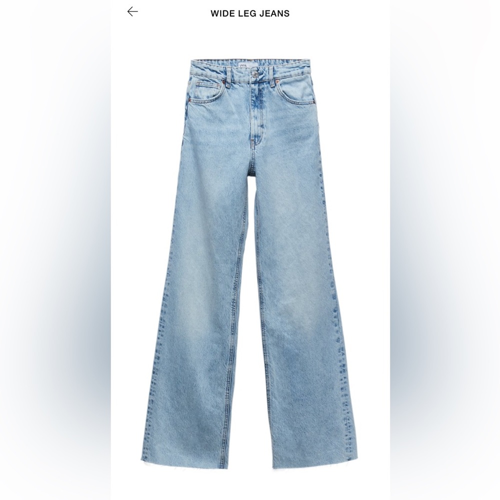 ZARA BLUE WIDE LEG JEANS